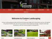 Tablet Screenshot of custom-landscaping.com